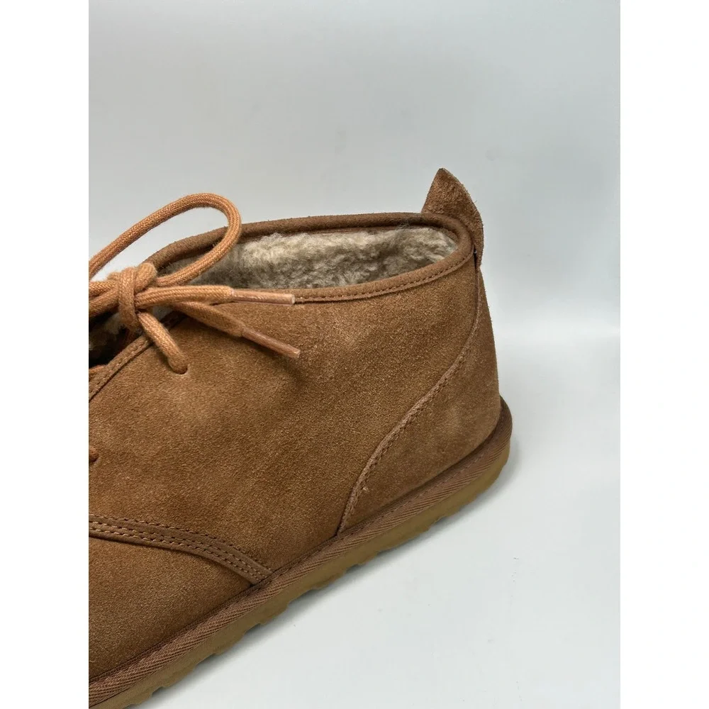 UGG Neumel Chukka Boots Mens Size 12 Chestnut Suede Shearling Lined Shoes